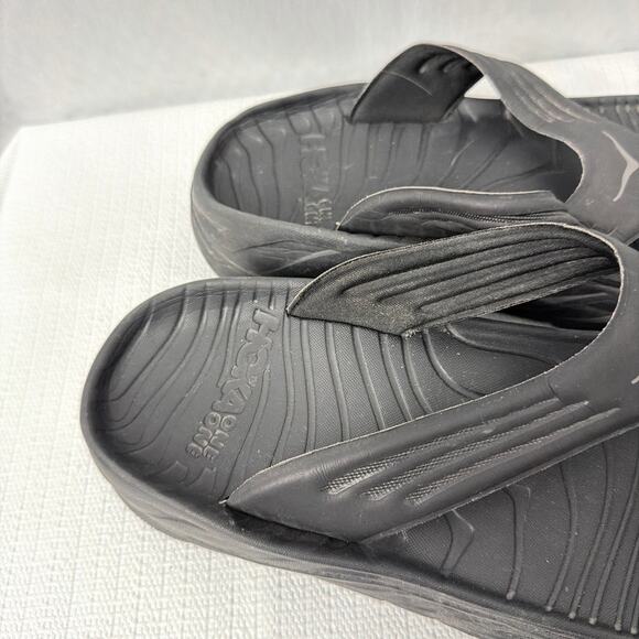 Hoka One One Flip Flop Recovery Sandals Black Mens Size 11 Comfort main image 12